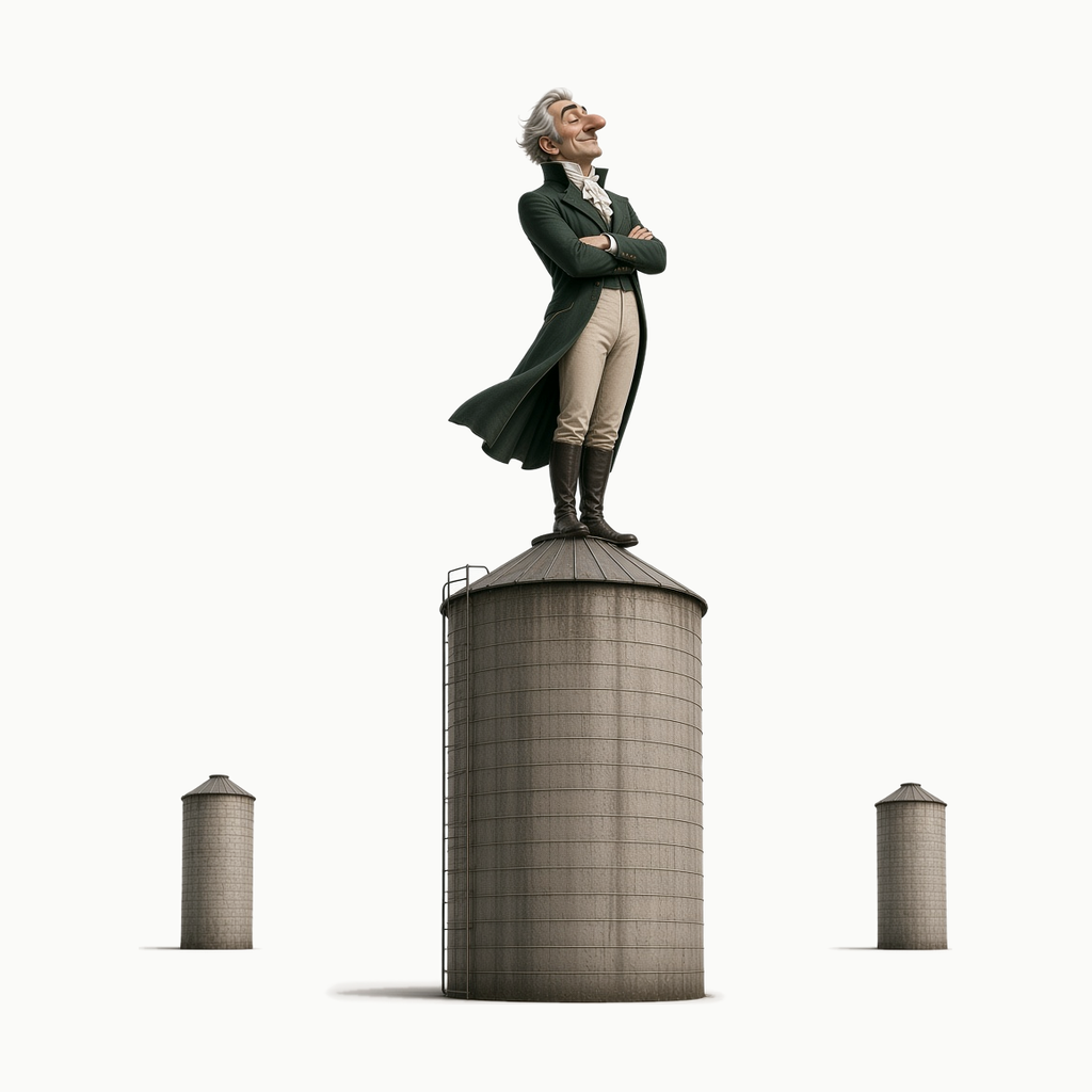 Ilustração do vilão Senhor dos Silos