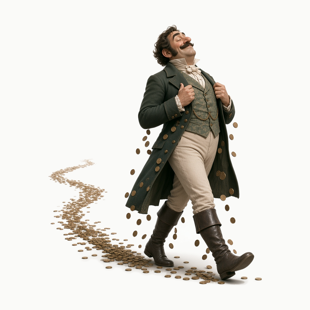 Ilustração do vilão Drenador de Margem